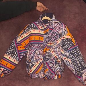 FP Movement by Free People Multicolor Aztec Print Puffer Jacket
